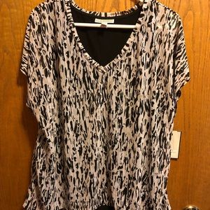 DANA BUCHMAN Size XXL Sort Sleeve Shirt